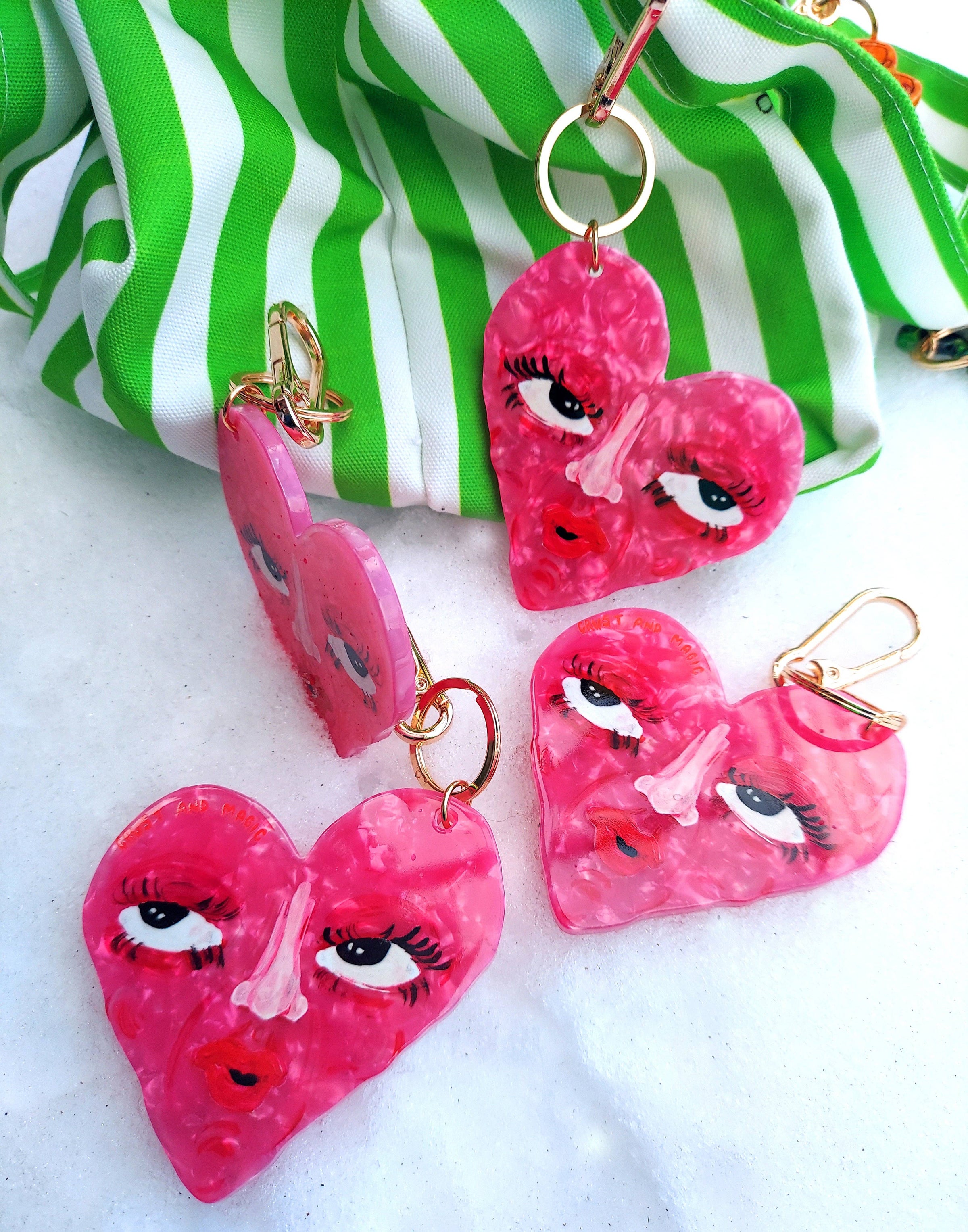 3色セット BASICKS X Tachikoma Heart Charm Crust and Magic - Bag Charms: Heart | Pixie & The Boy